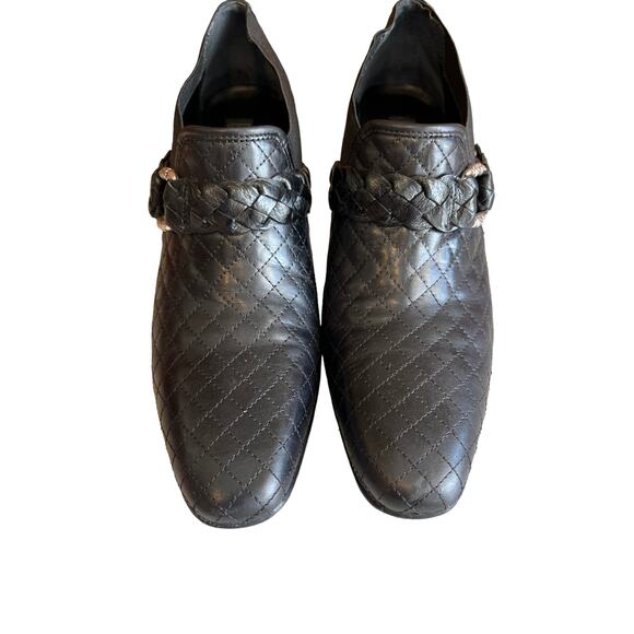 Brighton Roman Quilted Leather Ankle booties Boots shoes Black 7 - Picture 4 of 7